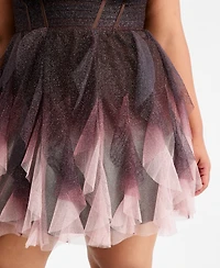 pear culture Trendy Plus Ombre Ruffled Dress