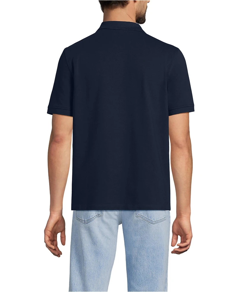 Lands' End Big & Tall Short Sleeve Performance Mesh Pique Polo