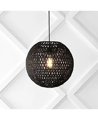 Luna Bohemian Modern Woven Rattan iron Led Pendant
