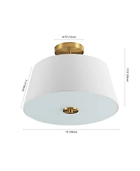 Jonathan Y Isabella Modern Midcentury Iron Led Semi Flush Mount