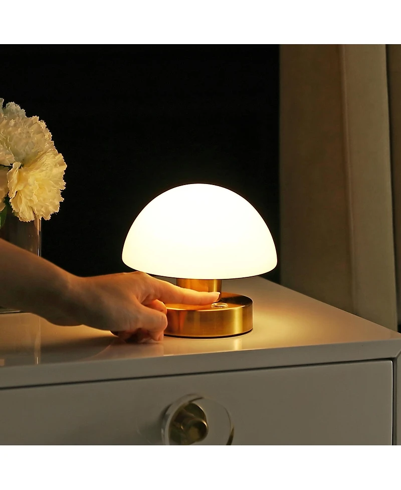 Zoe Bohemian Farmhouse Iron Rechargeable Integrated Led Table Lamp
