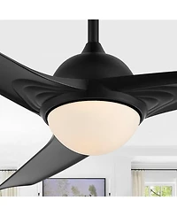 Sully Contemporary Industrial Iron/Plastic Integrated Led Ceiling Fan