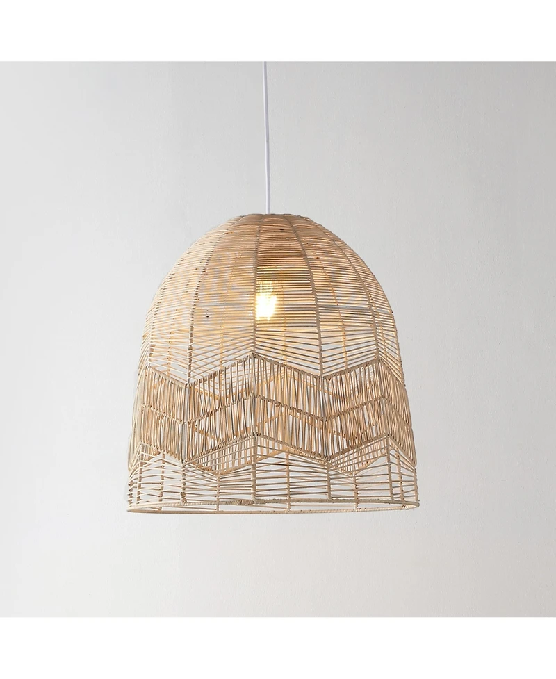Sofia Farmhouse Coastal Rattan Led Pendant