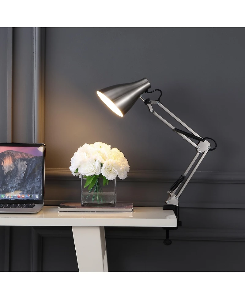 Jonathan Y Odile Classic Industrial Adjustable Articulated Clamp On Led Task Lamp