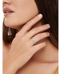 Devata Mariner Anchor Ring in Rhodium Plated Sterling Silver