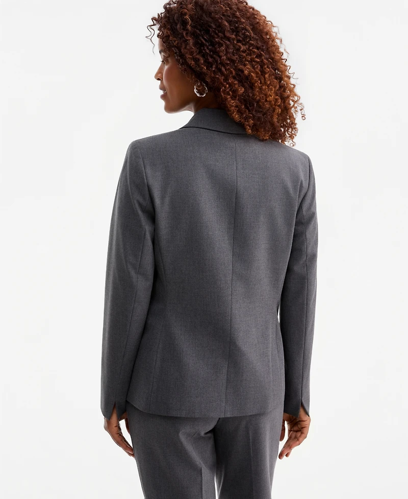 Kasper Women's Machine Washable Bi-Stretch One-Button Blazer, Regular & Petite