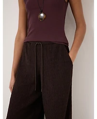 Hush Women's Aria Textured Jersey Wide Leg Pants