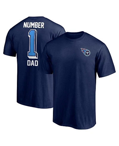Fanatics Men's Navy Tennessee Titans 1 Dad T-Shirt