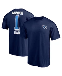 Fanatics Men's Navy Tennessee Titans 1 Dad T-Shirt