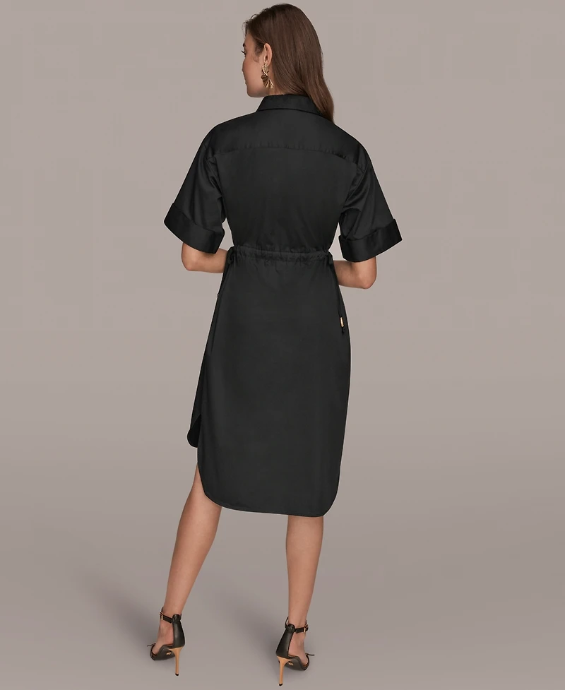 Donna Karan Weekend Women's Collared Drawstring Waist Dress