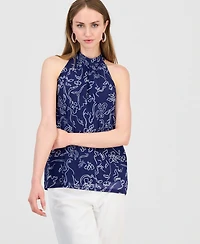I.n.c. International Concepts Women's Printed Halter Top, Macy's Exclusive