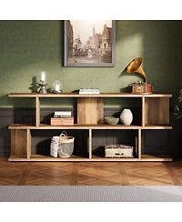 Tribesigns 3-Tier Farmhouse Console Table, 71 Inches Extra Long Sofa Table Behind Couch