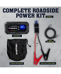 Bullseye 12V 1800mAh Rechargeable Portable Battery Jump Starter with Light, Power Bank