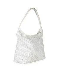 Pre-Owned Goyard White Goyardine Canvas Boheme Hobo