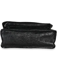 Pre-Owned Saint Laurent Black Crinkled Calfskin Matelasse Medium Niki Chain Satchel