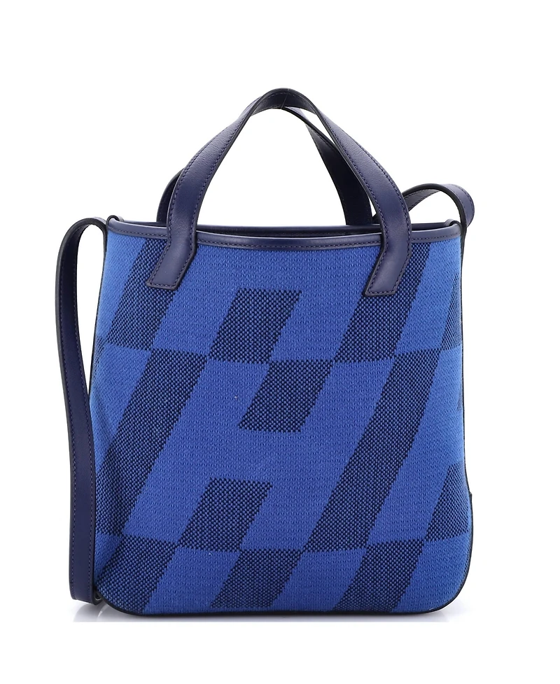Pre-Owned Hermes Cabas H en Biais Tote Canvas with Leather