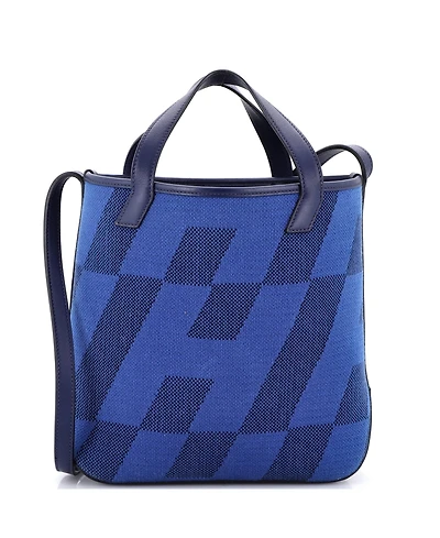 Pre-Owned Hermes Cabas H en Biais Tote Canvas with Leather