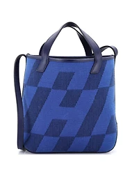 Pre-Owned Hermes Cabas H en Biais Tote Canvas with Leather