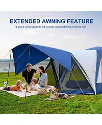 Aboron 6-8 Person Suv Tailgate Tent - Waterproof Camping with Rainfly and Awning, Large 15.6' x 10' 7.5' Design
