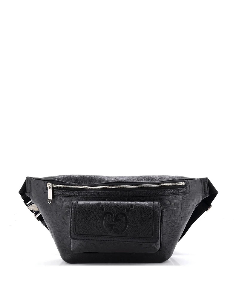 Pre-Owned Gucci Front Pocket Belt Bag Jumbo Gg Embossed Leather