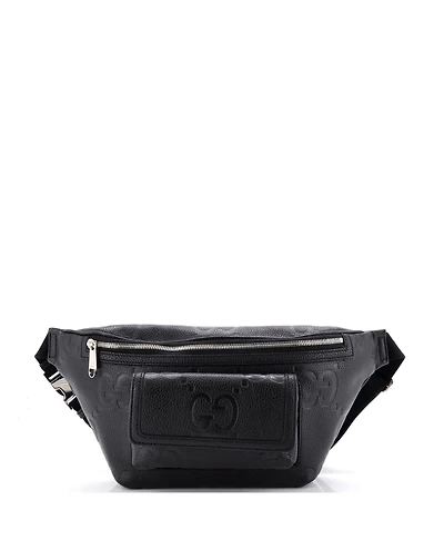 Pre-Owned Gucci Front Pocket Belt Bag Jumbo Gg Embossed Leather