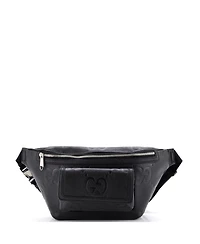 Pre-Owned Gucci Front Pocket Belt Bag Jumbo Gg Embossed Leather