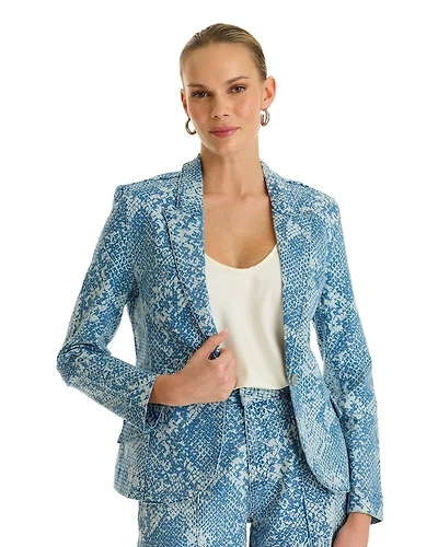 The Noli Shop Women's Marie Single Breasted Blazer Snake