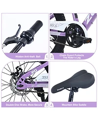 ECHTPeak 20 Inch Kids Mountain Bike, with Dual Disc Brakes, for Boys Girls Ages 7-10 Years, Steel Frame, Adjustable Seat and Handlebar
