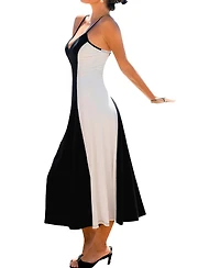 Cupshe Women's Perfect Silhouette Two-Toned Midi Beach Dress