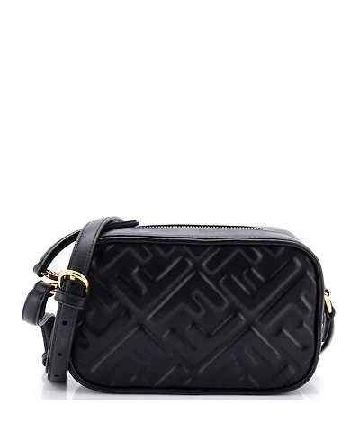 Pre-Owned Fendi Mini Camera Case Bag Zucca Embossed Leather