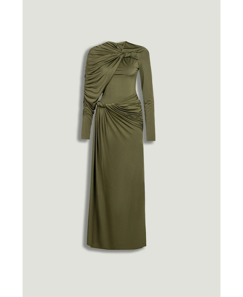 Nocturne Women's Draped Long Sleeve Maxi Dress