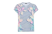 Olsen Women's Stripe and Floral T-Shirt
