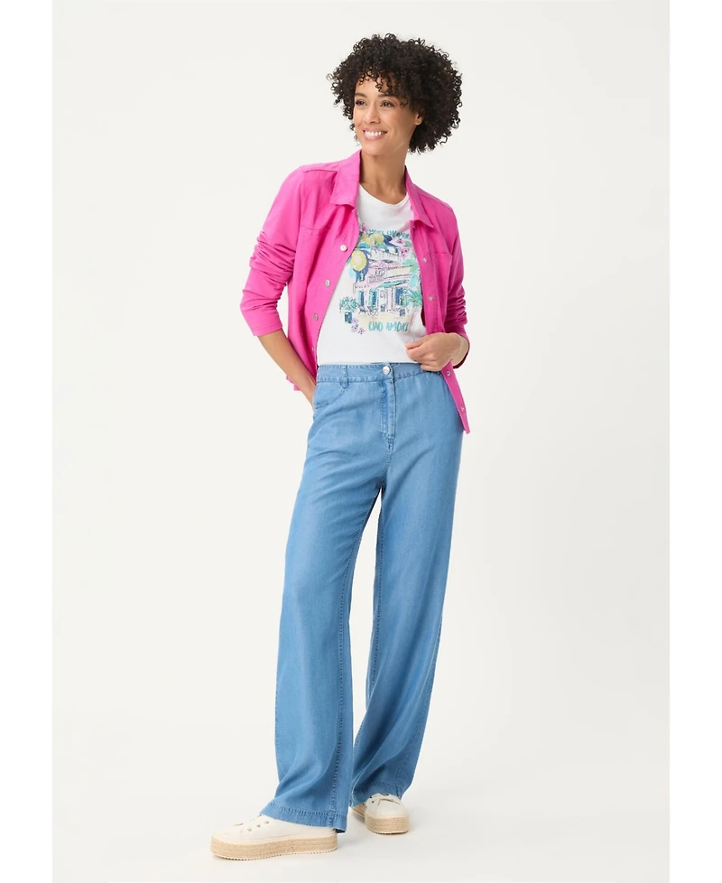 Olsen Women's Ciao Amore Placement Print T-Shirt