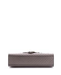Pre-Owned Gucci Medium Emily Chain Flap Bag Microguccissima Leather
