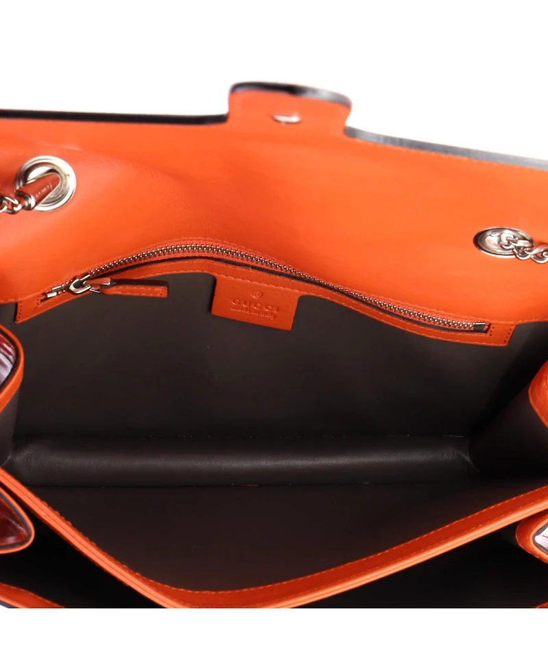 Pre-Owned Gucci Medium Interlocking Shoulder Bag Patent