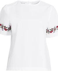 Lands' End Plus Poplin Eyelet Shirt