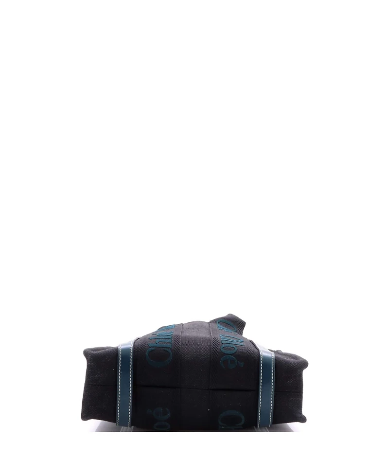 Pre-Owned Chloe Woody Tote Canvas with Leather