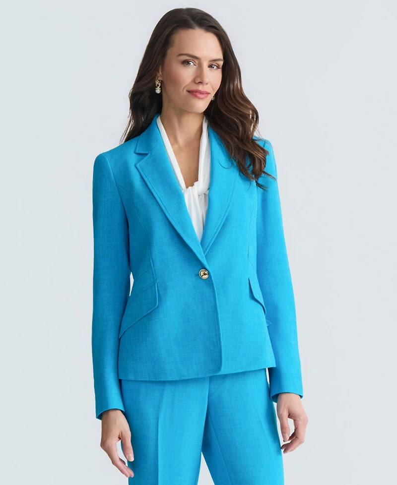 Kasper Women's Notched-Collar One-Button Jacket