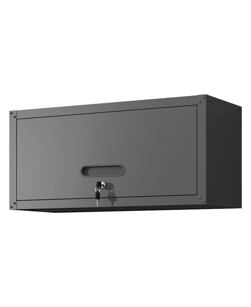 Viyet 30" Heavy-Duty Wall Mounted Metal Cabinet - Lockable Garage Storage