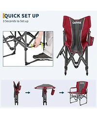 Xo 2 Pack Oversized Heavy Duty Camping Directors Chair, Portable Folding Lawn Chair for Beach, Fishing, Picnic