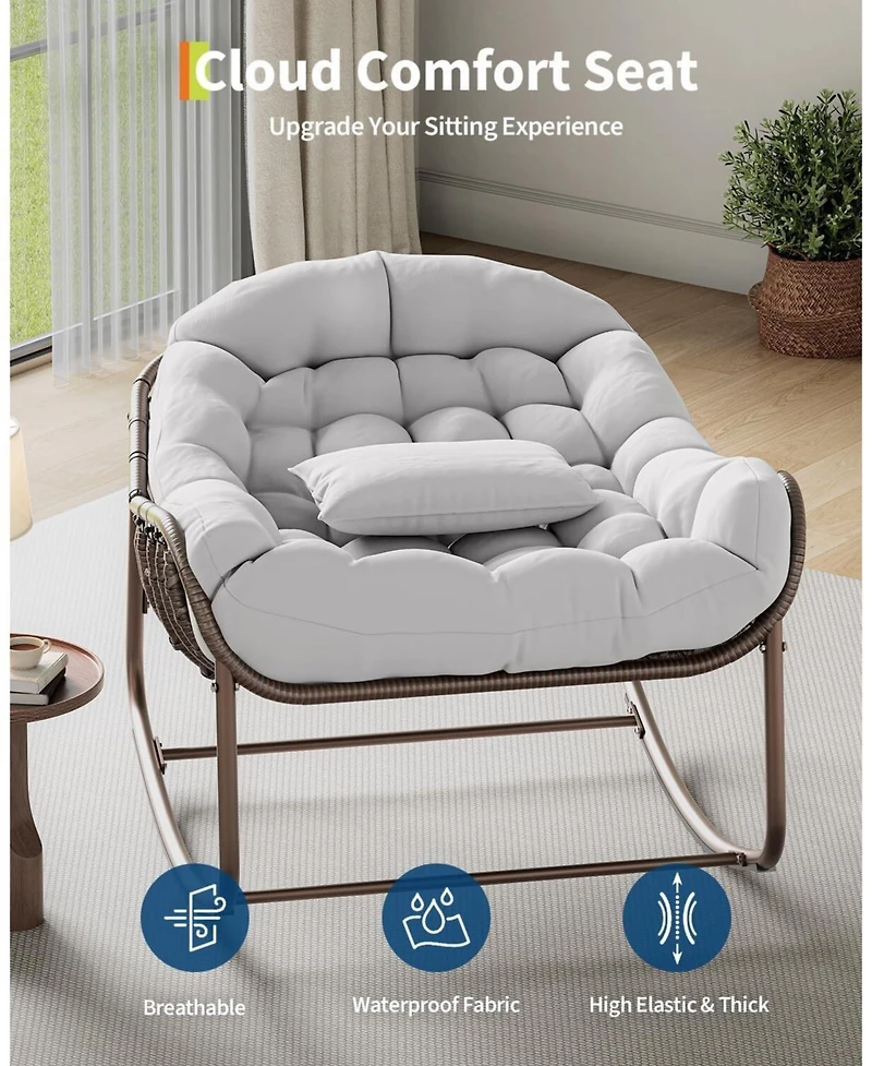 Xo Outdoor Papasan Rocking Chair
