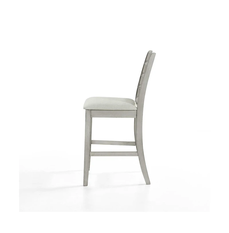 New Classic Furniture Pascal Wood Counter Chair in Driftwood Set of 2