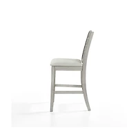 New Classic Furniture Pascal Wood Counter Chair in Driftwood Set of 2