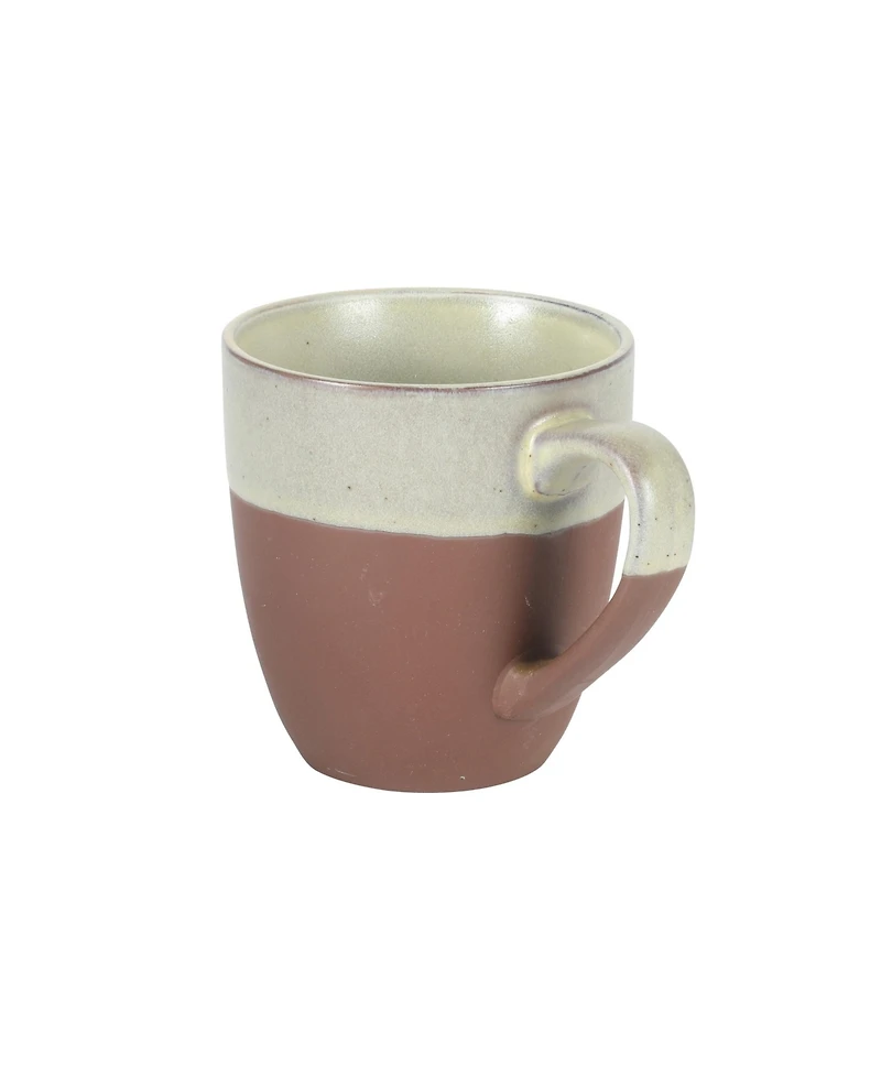 Gibson Home William Crest Reactive Stoneware Coffee Mugs, Set of 4, 15 oz