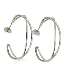 Pre-Owned Tiffany & Co Sterling Silver Paloma Picasso Crossover Hoop Earrings