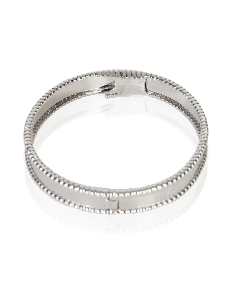 Pre-Owned Van Cleef and Arpels White Gold Signature Perlee Bracelet
