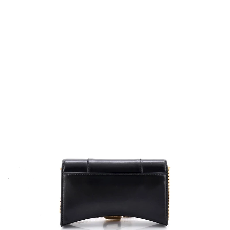 Pre-Owned Balenciaga Hourglass Chain Wallet Leather