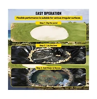 Sugift Lldpe Pond Liner 20 Mil Thickness for Fish Ponds Water Gardens