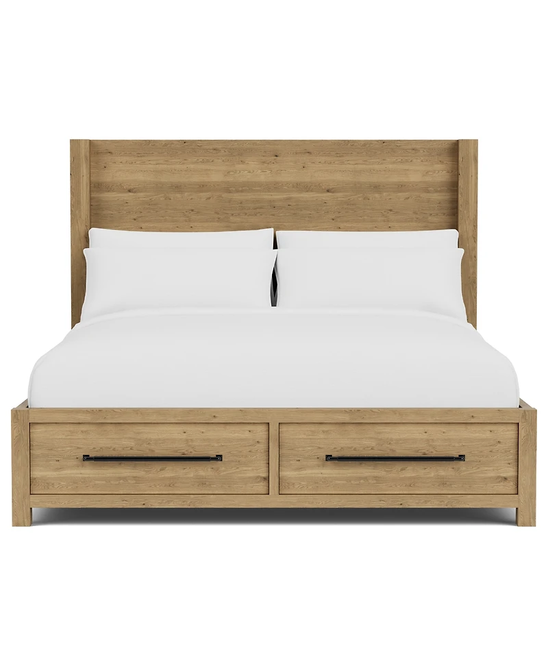 Davie 3-Pc. King Storage Bedroom Set (Panel Bed, Chest & 3-Drawer Nightstand)