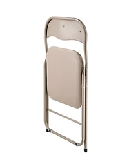 Mecale 4-Pack Padded Folding Chairs with Metal Frame